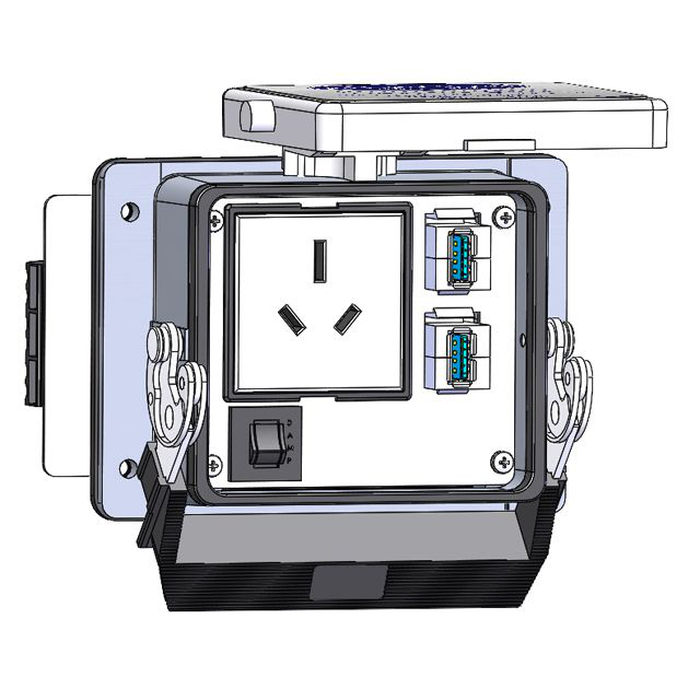 Image of Mencom DAS10-2USB-AFAF-R-32
