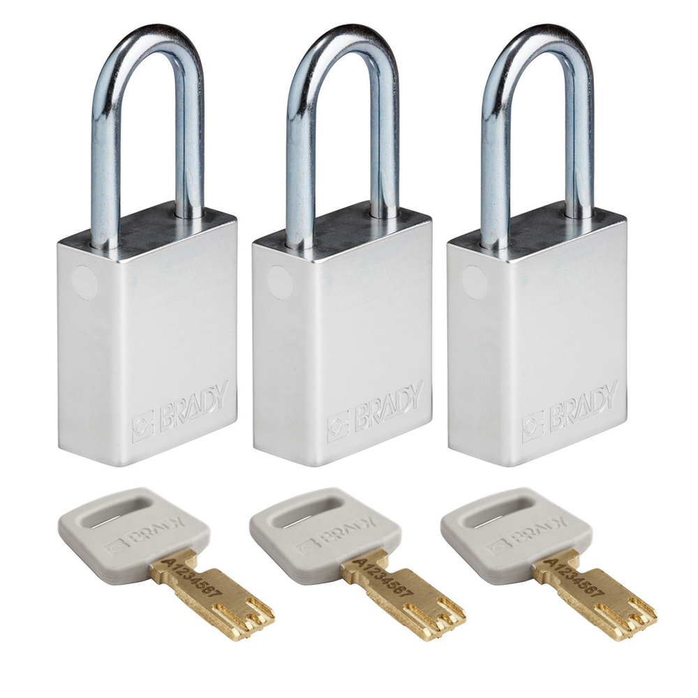 Image of Brady ALU-SLV-38ST-KA3PK
