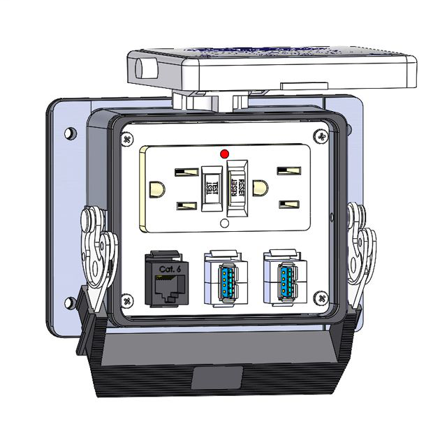 Image of Mencom GF-RJ45-2USB-AFAF-32
