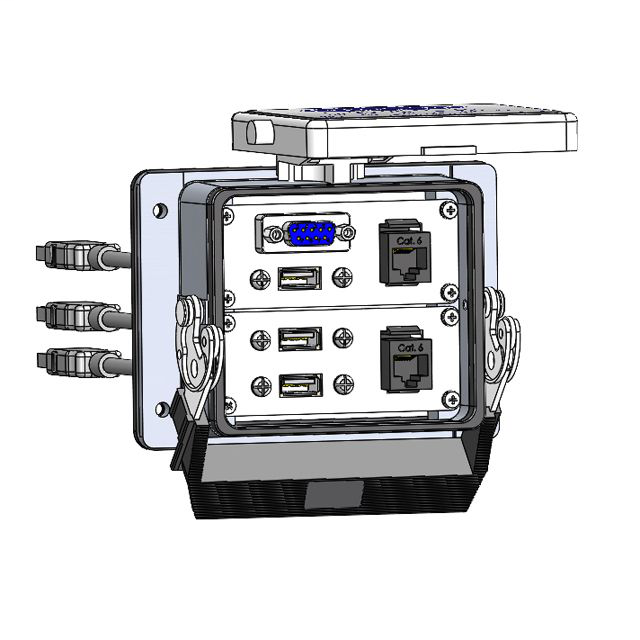 Image of Mencom DB09-2RJ45-3USB-06-32