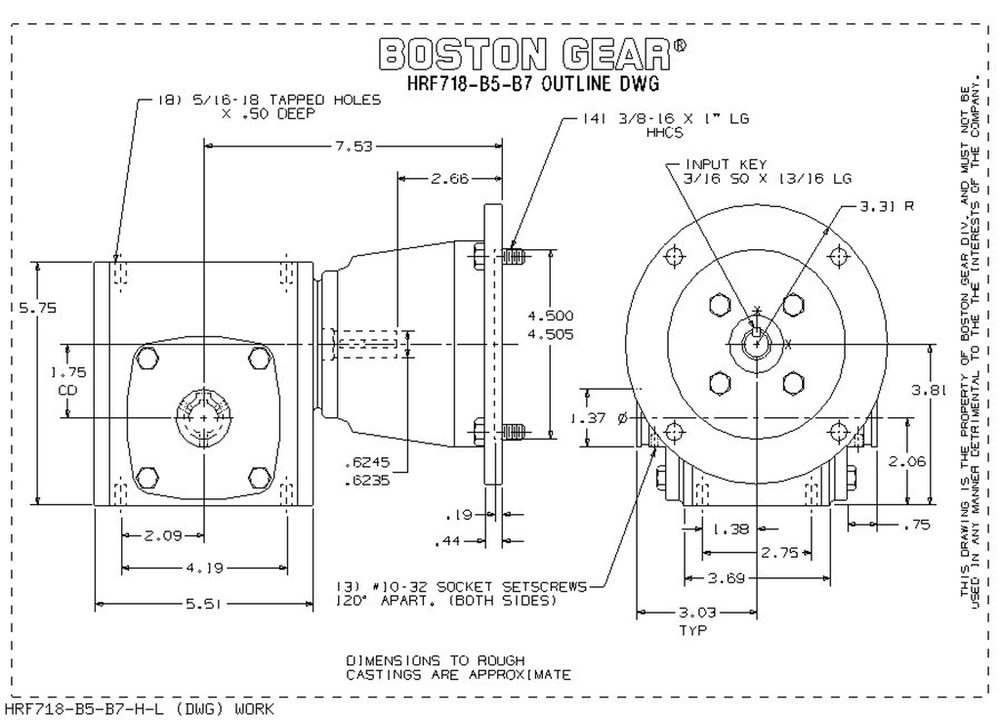 Image of Boston Gear HRF718-20-B5-H-P16