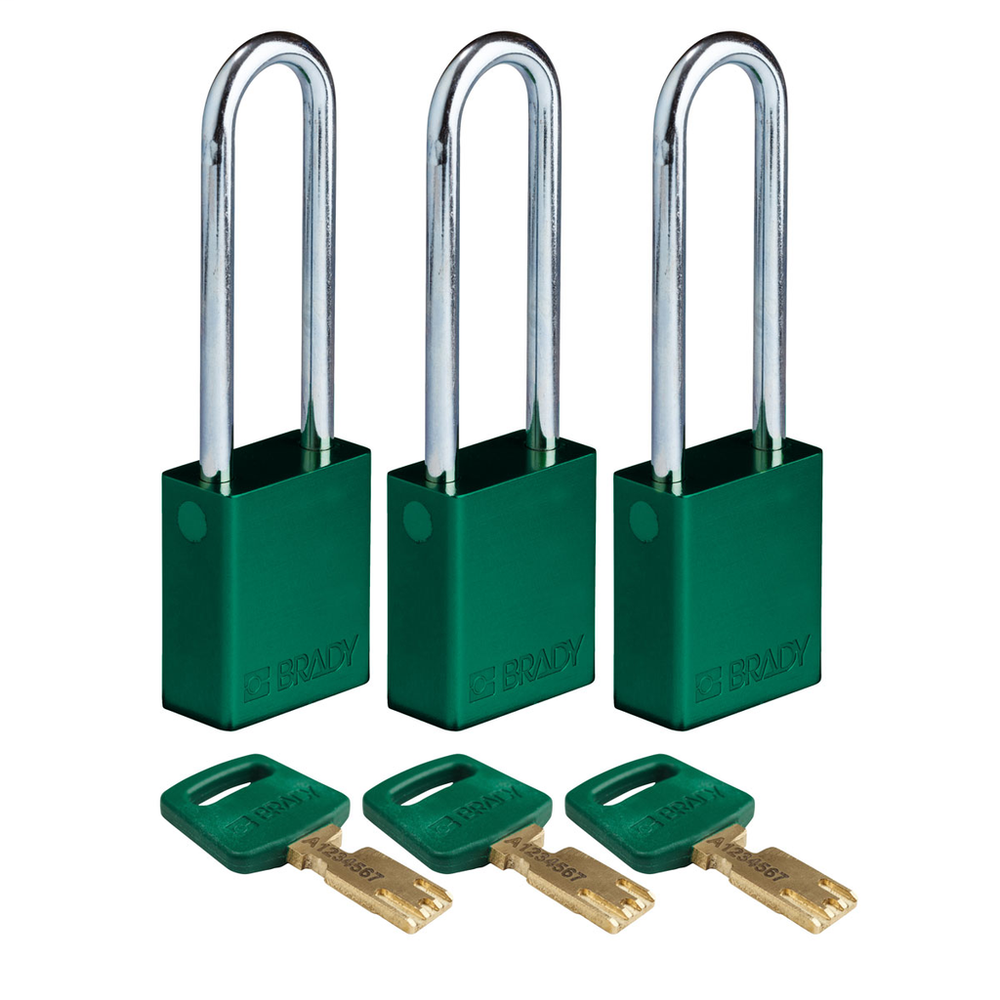 Image of Brady ALU-GRN-76ST-KA3PK