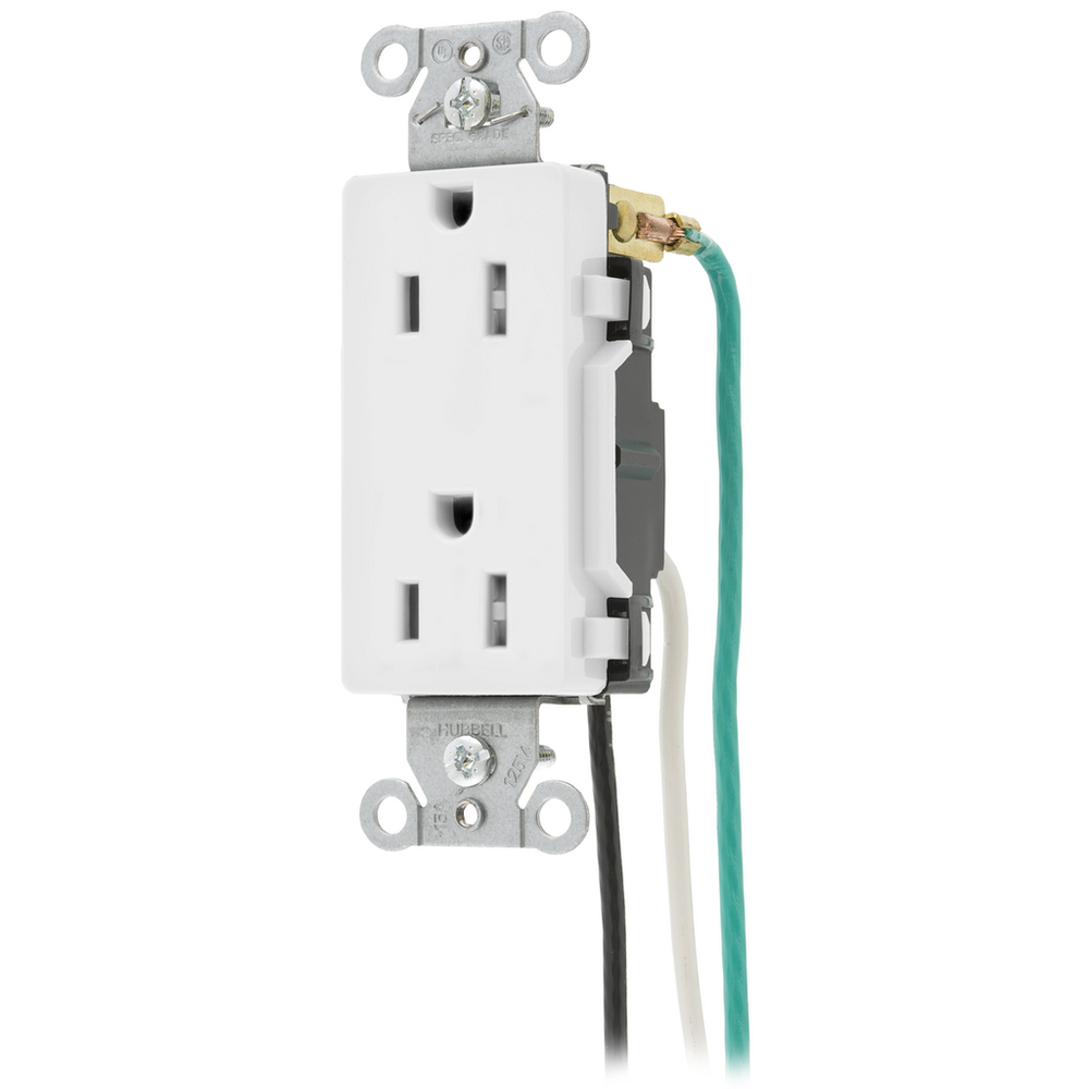 Image of Hubbell Wiring Device-Kellems DR15WHITRP1