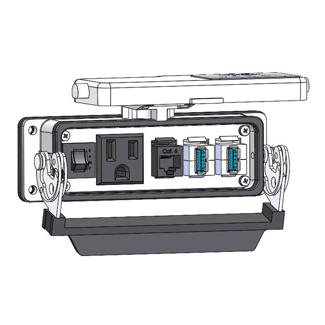 Image of Mencom DP1-RJ45-2USB-AFAF-R-24