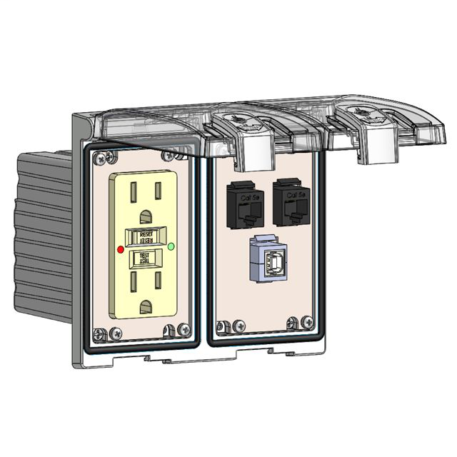 Image of Mencom LP2-GF-2RJ45-USB-BFAF