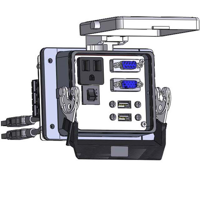 Image of Mencom DP1-DB9-DDB15-2USB-10-R-32LS
