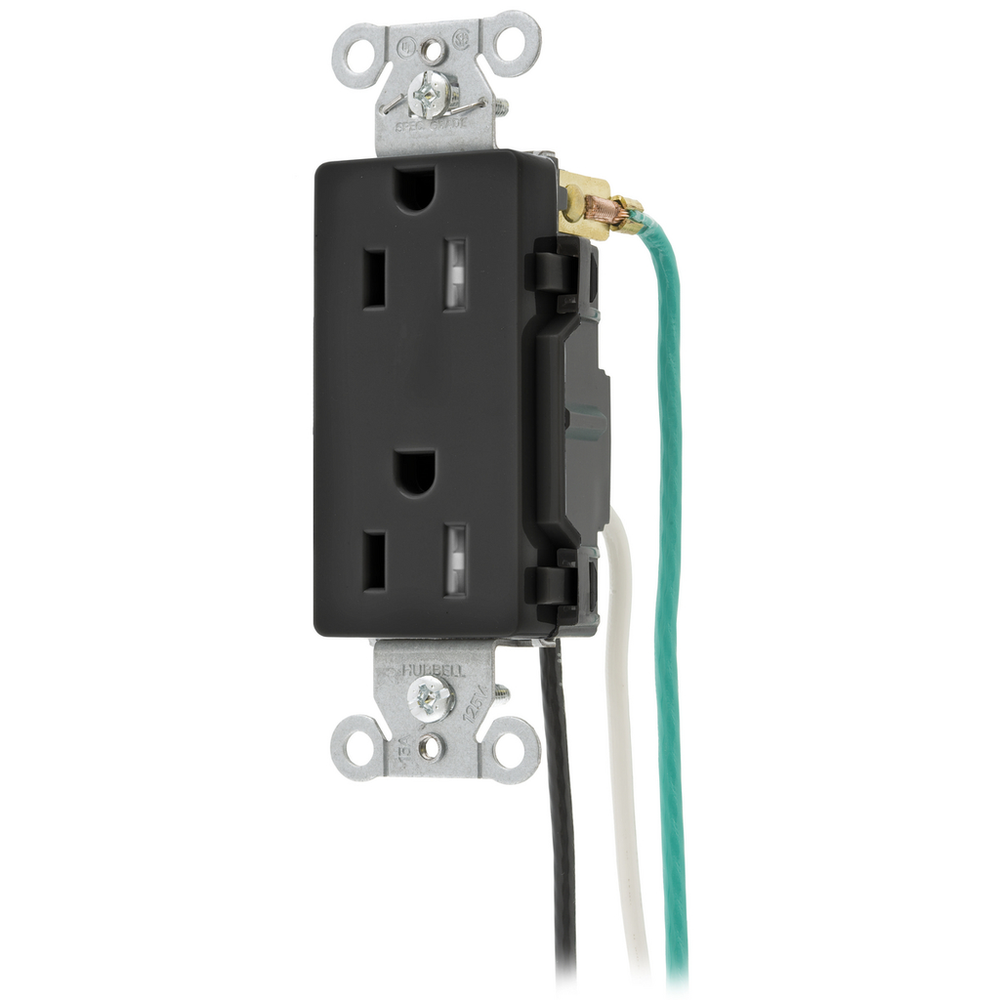 Image of Hubbell Wiring Device-Kellems DR15BLKTRP2