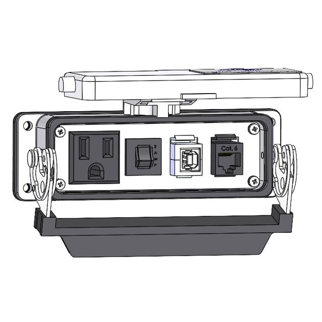 Image of Mencom DP1-RJ45-USB-BFAF-R-24