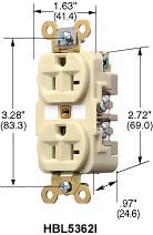 Image of Hubbell Wiring Device-Kellems HBL5362OW