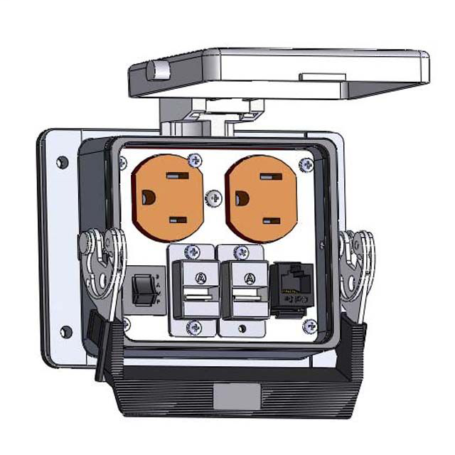 Image of Mencom DP-RJ45-2USB-AFBF-R-32