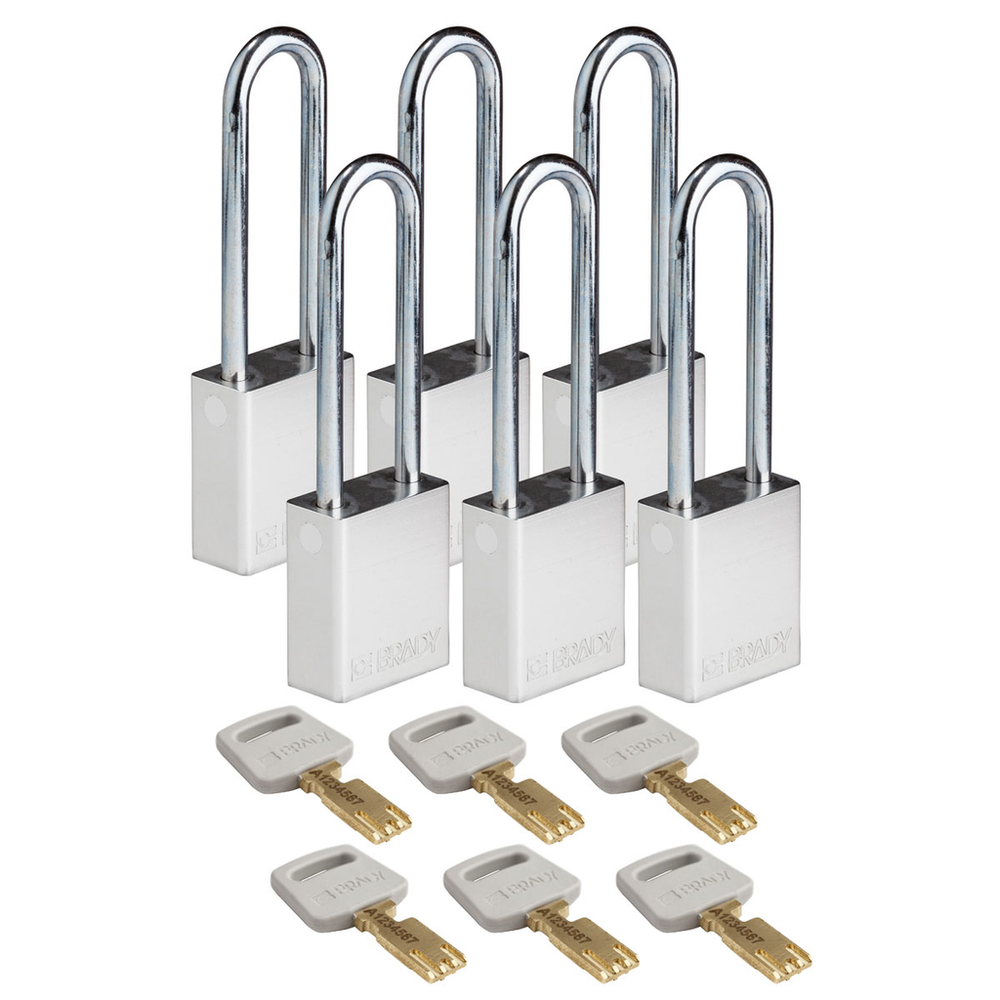 Image of Brady ALU-SLV-76ST-KA6PK