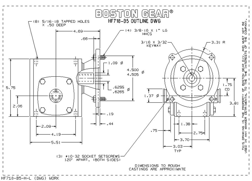 Image of Boston Gear HF718-10-B5-H-P16