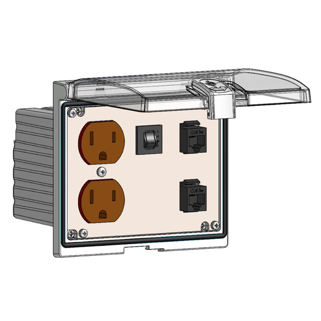 Image of Mencom LP3-DP-2RJ45-R