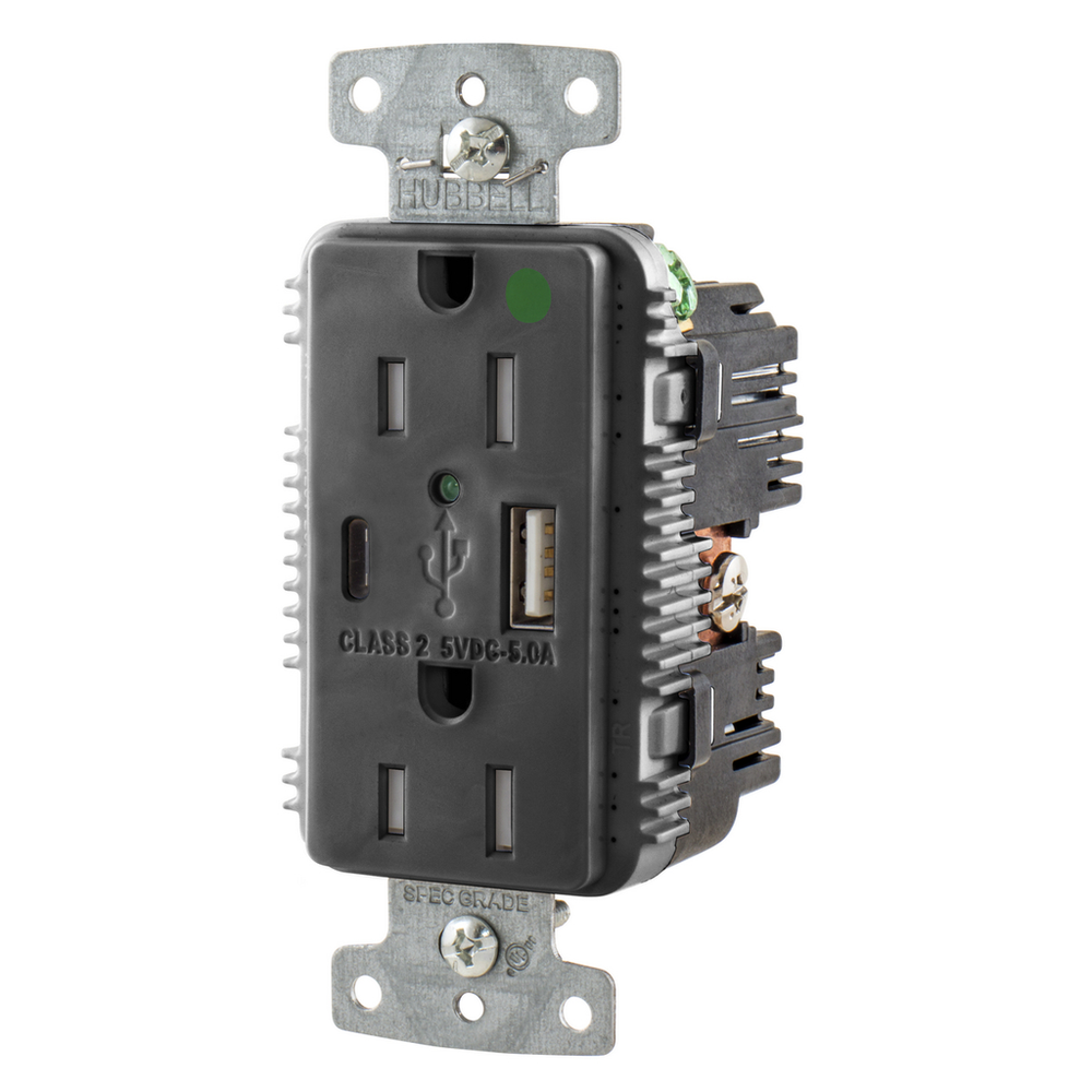 Image of Hubbell Wiring Device-Kellems USB8200AC5BK