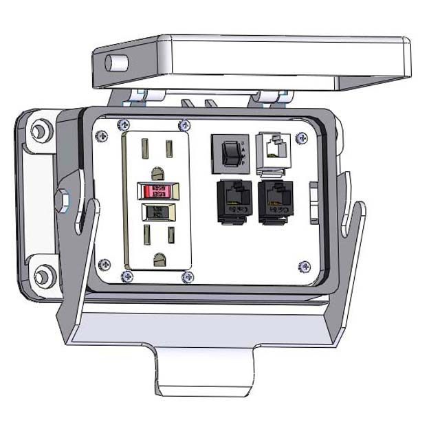 Image of Mencom GF-2RJ45-RJ11-R-48