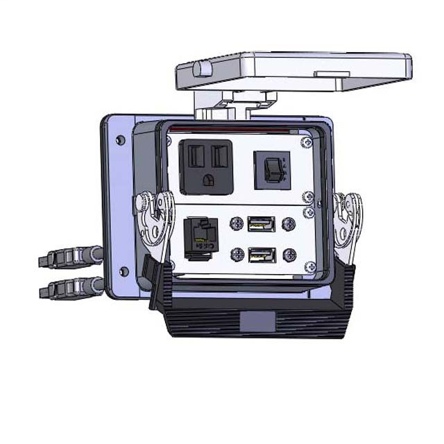 Image of Mencom DP1-RJ45-2USB-06-R-32