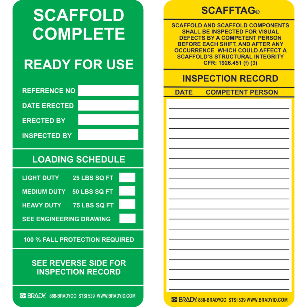 Image of Brady SCAF-STSI 539