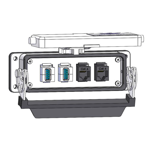 Image of Mencom RJ45-2-2USB-AFAF-24