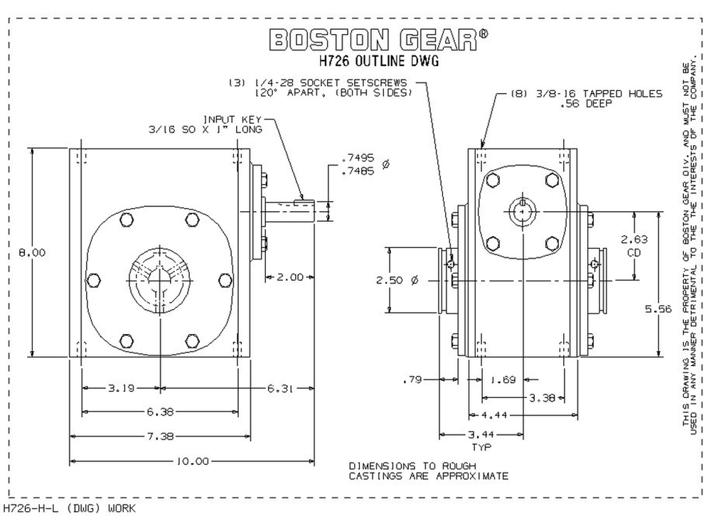 Image of Boston Gear H726-50-H-P31