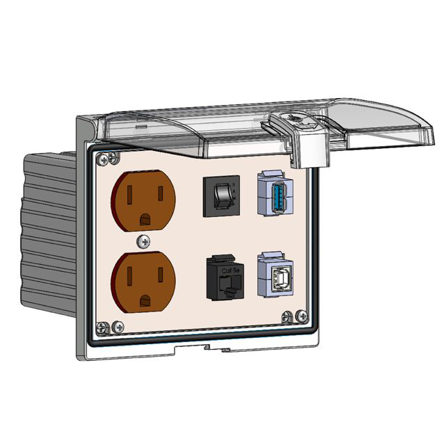 Image of Mencom LP3-DP-RJ45-USBAB-USBBA-R