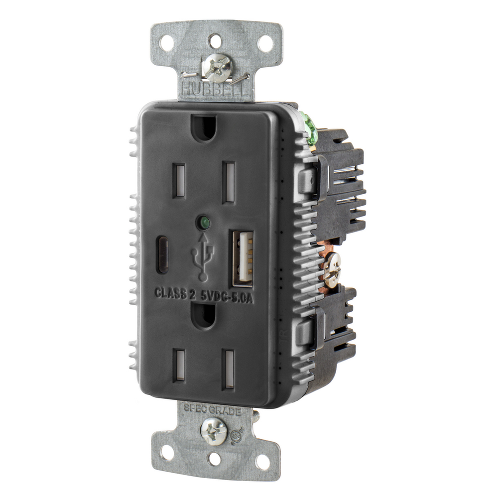 Image of Hubbell Wiring Device-Kellems USB15AC5BK