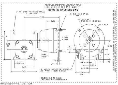 Image of Boston Gear HRF718-20-B5-H-P16