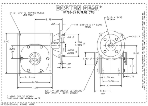 Image of Boston Gear HF726-30-B5-H-P16