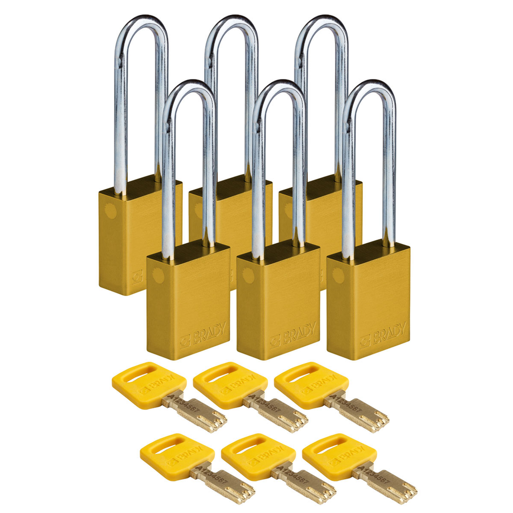 Image of Brady ALU-YLW-76ST-KD6PK