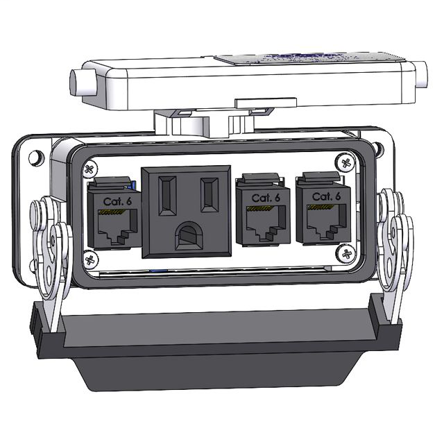 Image of Mencom DP1-3RJ45-16