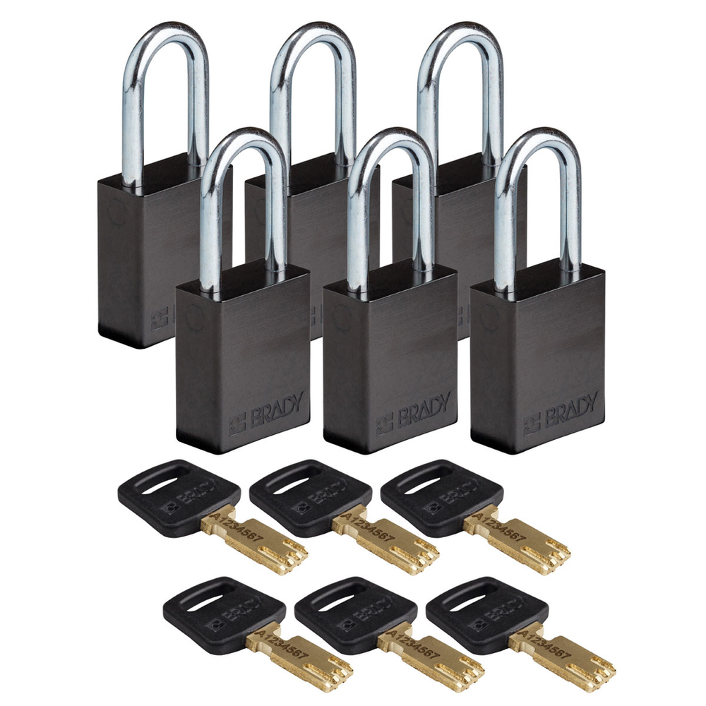 Image of Brady ALU-BLK-38ST-KD6PK
