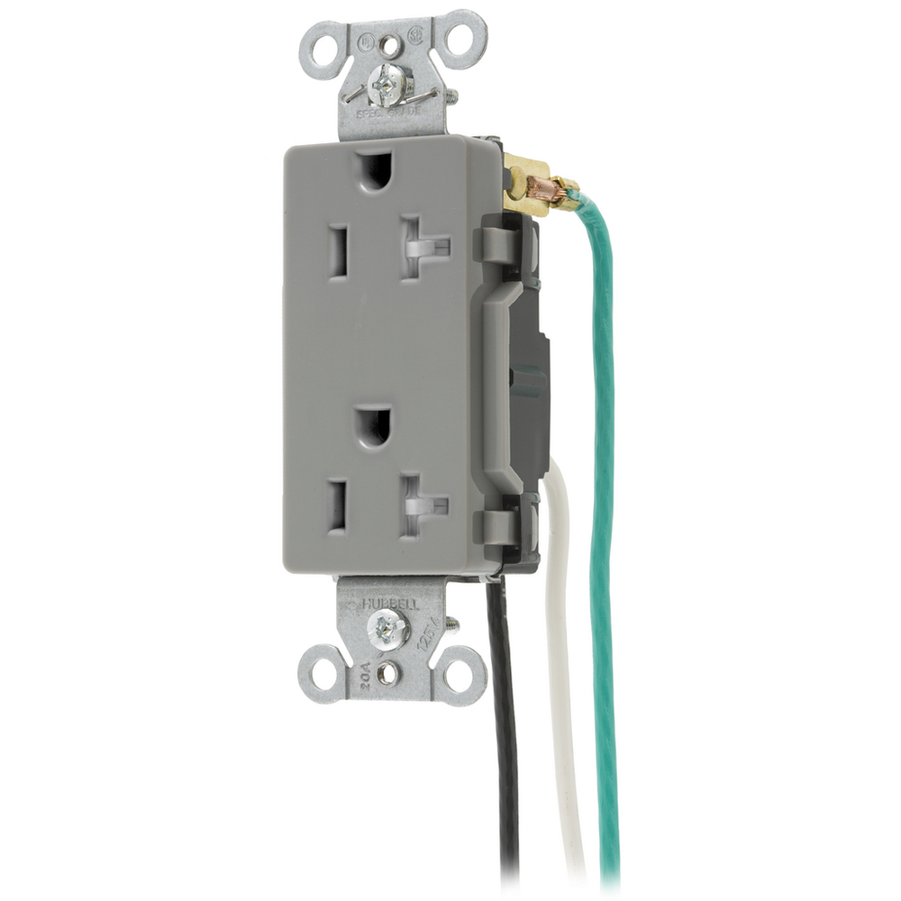 Image of Hubbell Wiring Device-Kellems DR20GRYTRP2