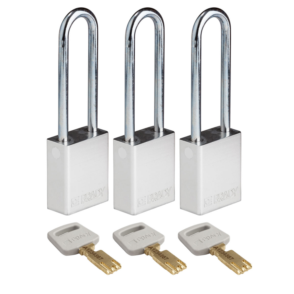 Image of Brady ALU-SLV-76ST-KA3PK