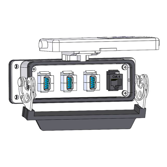 Image of Mencom D-3USB-AFBF-RJ45-24