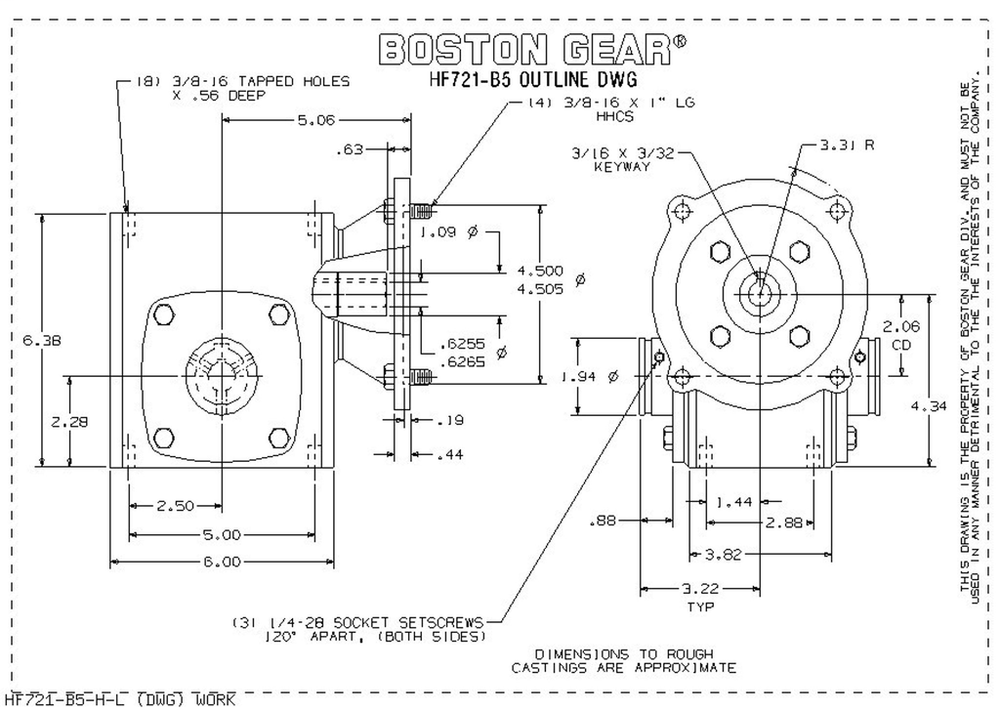 Image of Boston Gear HF721-20-B5-H-P16