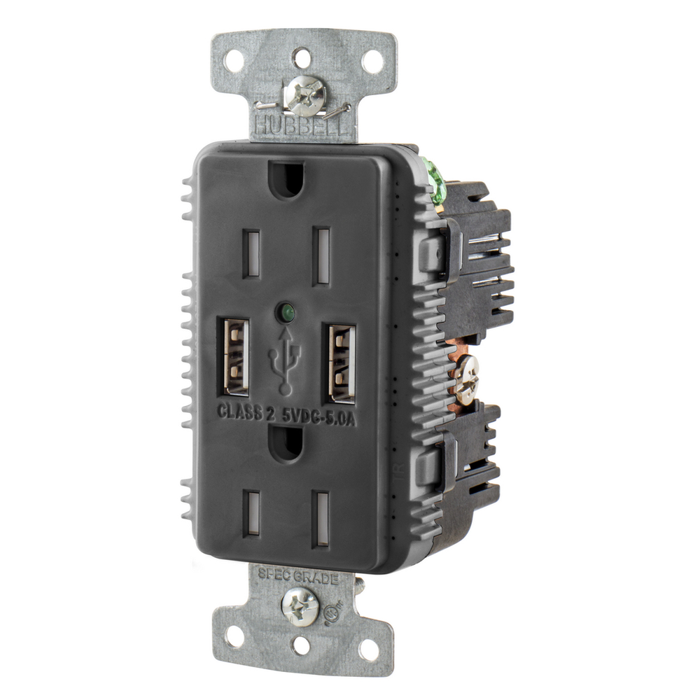 Image of Hubbell Wiring Device-Kellems USB15A5BK