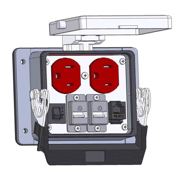 Image of Mencom DP-RJ45-2USB-AFAF-R-32