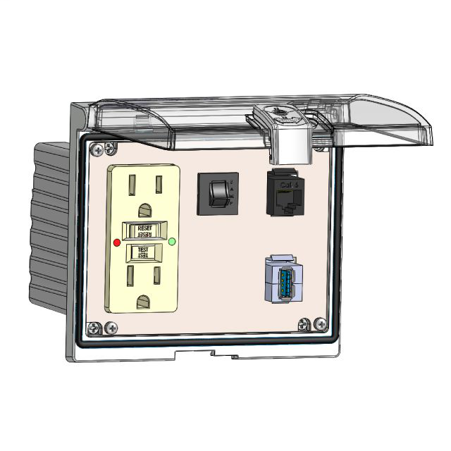 Image of Mencom LP3-GF-RJ45-USB-AFAF-R