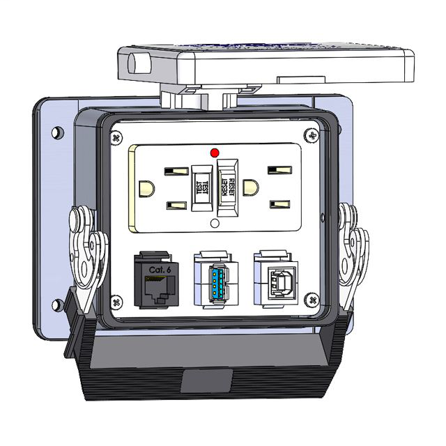 Image of Mencom GF-RJ45-2USB-AFAF-BFAF-32