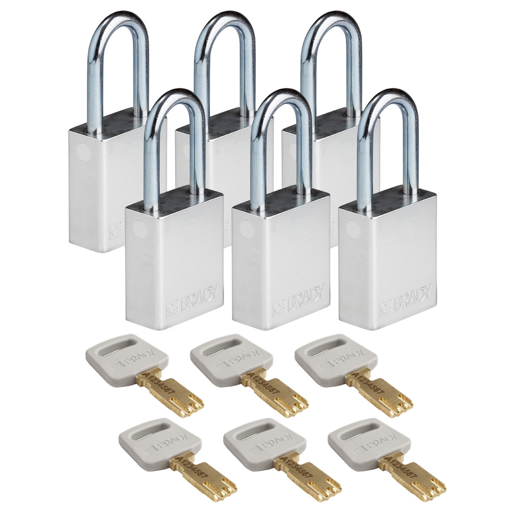 Image of Brady ALU-SLV-38ST-KD6PK