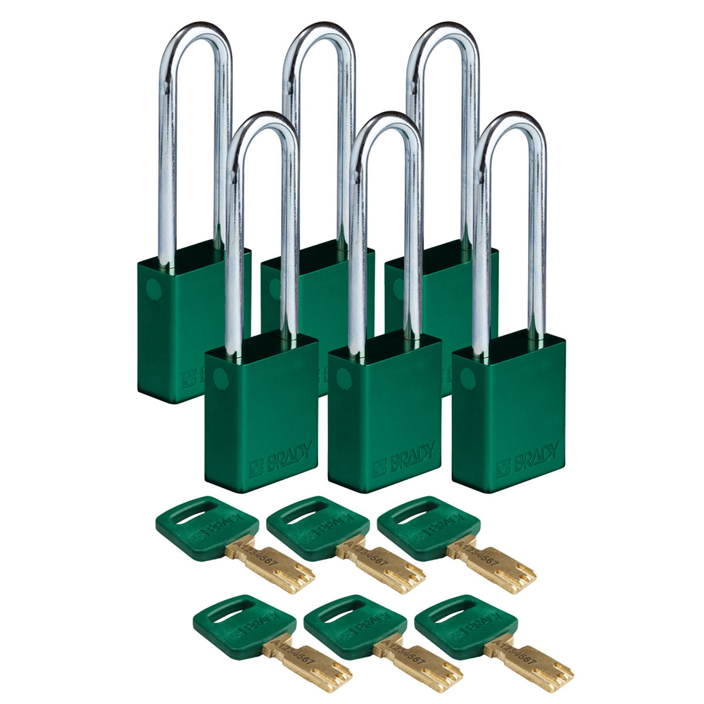 Image of Brady ALU-GRN-76ST-KA6PK