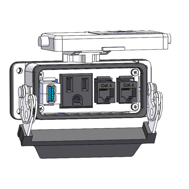 Image of Mencom DP1-2RJ45-USB-AFAF-16