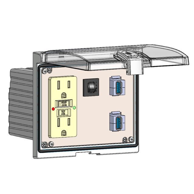 Image of Mencom LP3-GF-2USB-AFAF-R