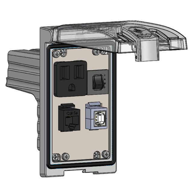 Image of Mencom LP1-DP1-RJ45-USB-BFAF-R