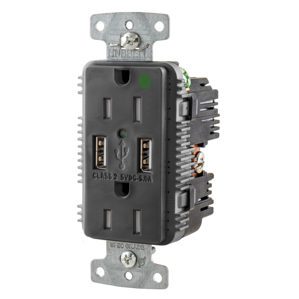 Image of Hubbell Wiring Device-Kellems USB8200A5BK