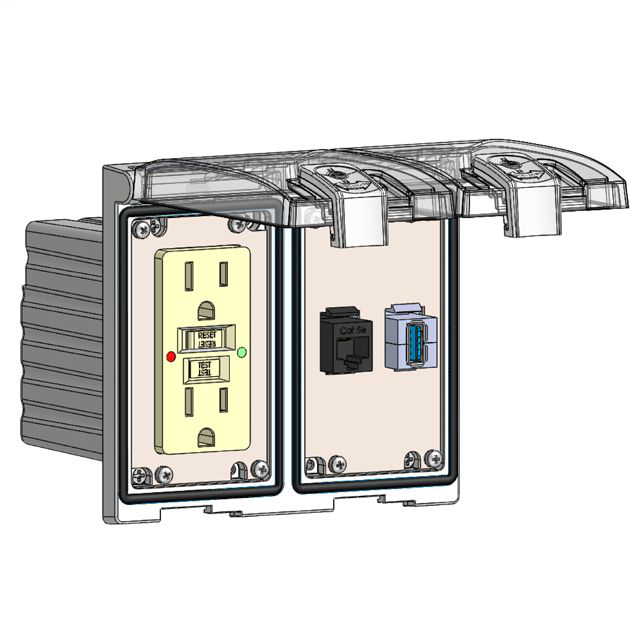 Image of Mencom LP2-GF-RJ45-USB-AFAF