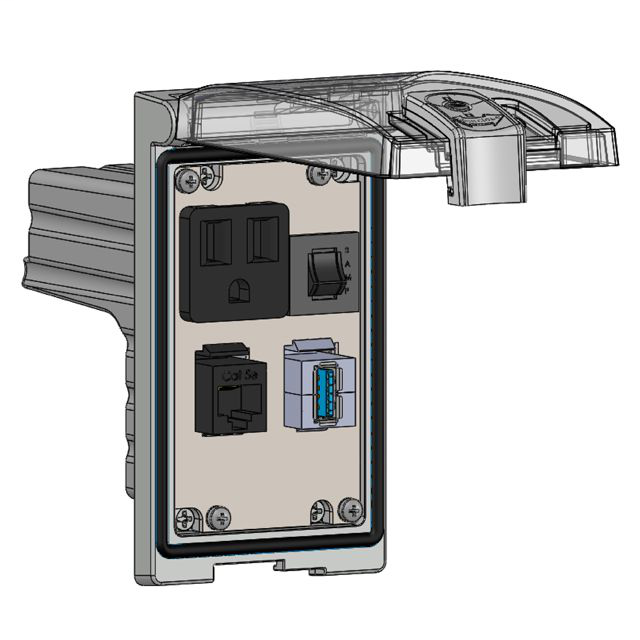 Image of Mencom LP1-DP1-RJ45-USB-AFAF-R