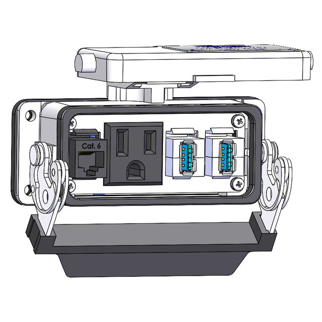 Image of Mencom DP1-RJ45-2USB-AFAF-16