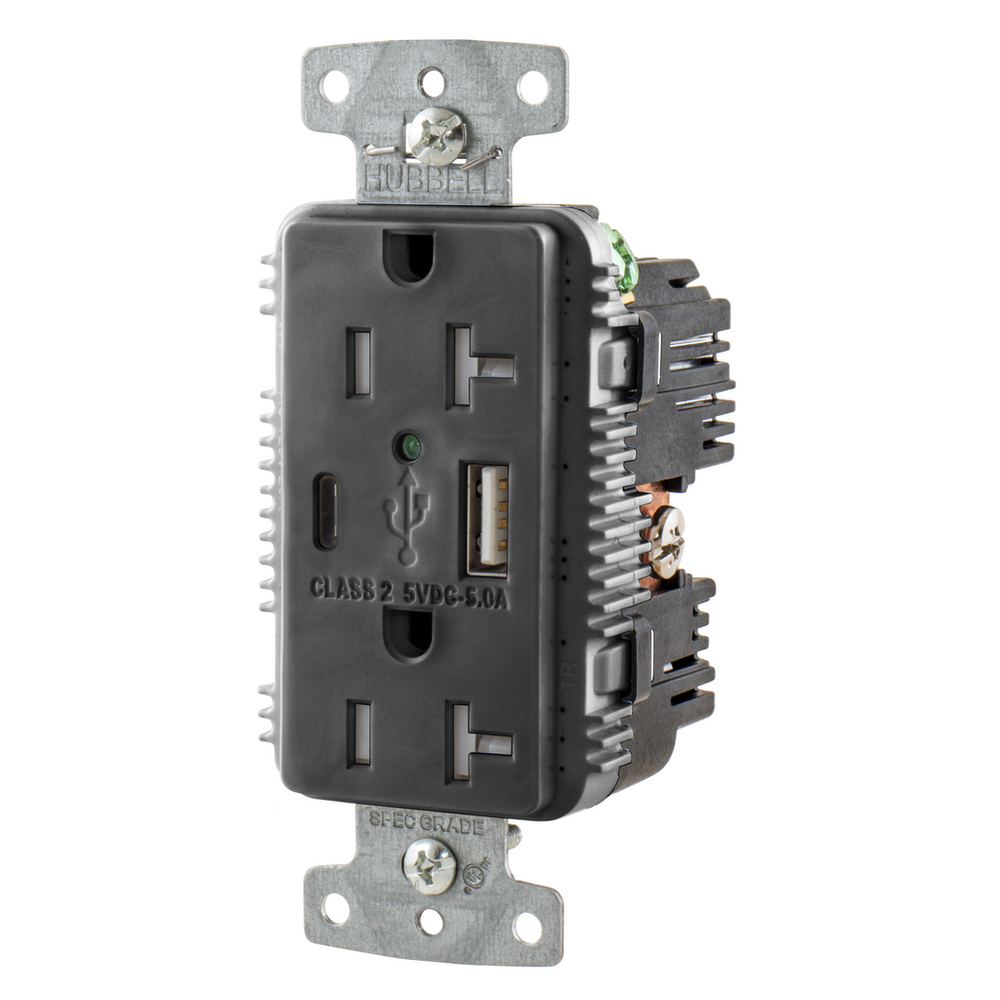 Image of Hubbell Wiring Device-Kellems USB20AC5BK