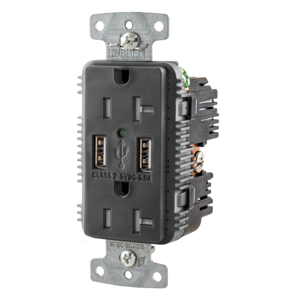 Image of Hubbell Wiring Device-Kellems USB20A5BK