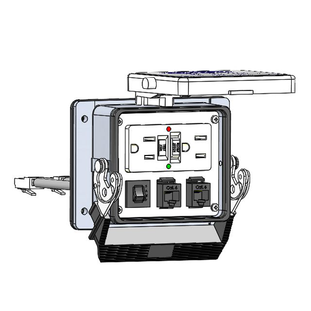 Image of Mencom GF-2RJ45-10-5R-32